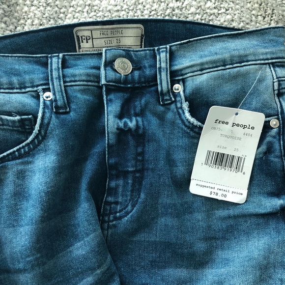Free people Turquoise jeans - Picture 3 of 6